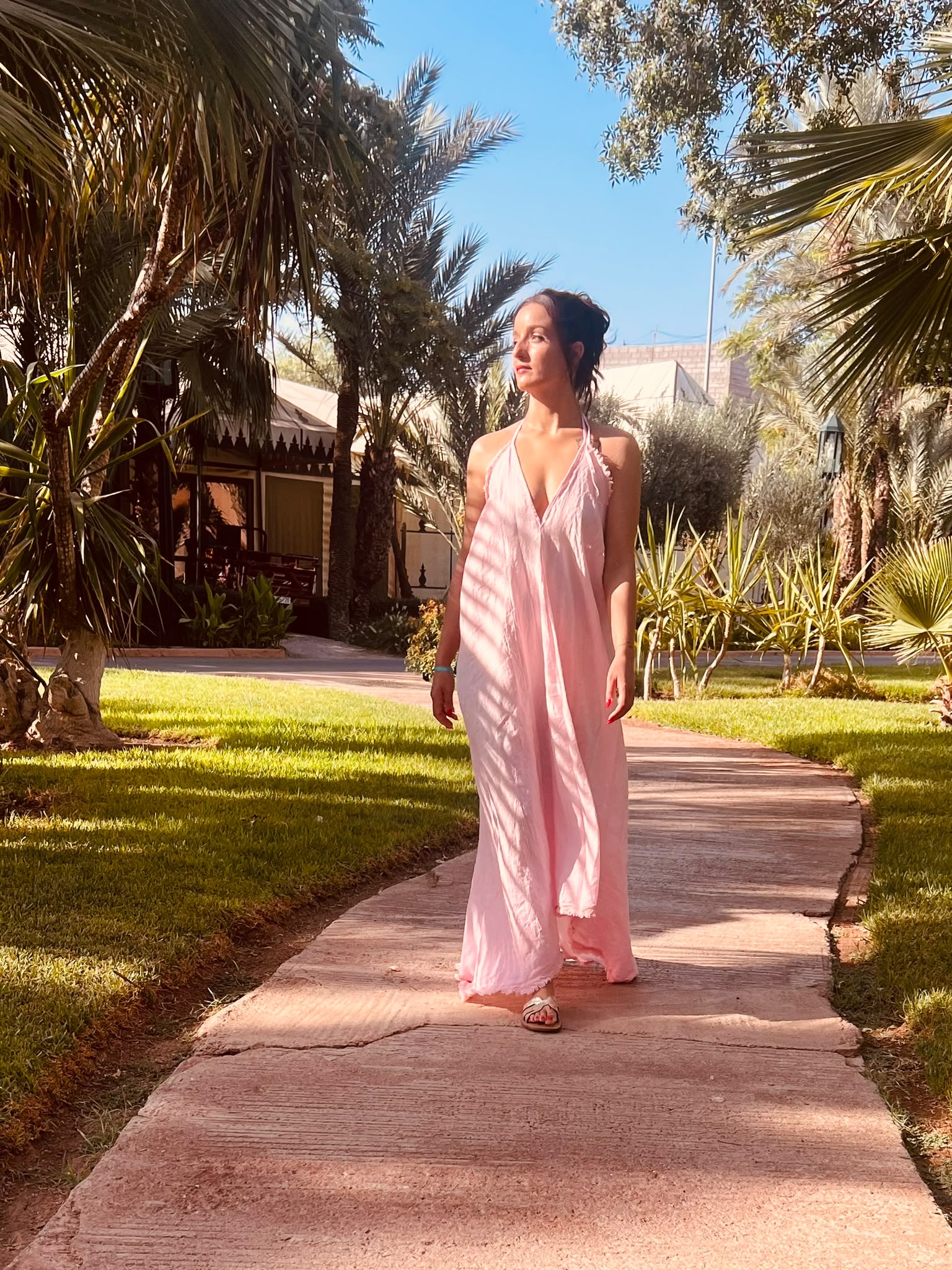 Robe Gaia - Lin Rose poudré